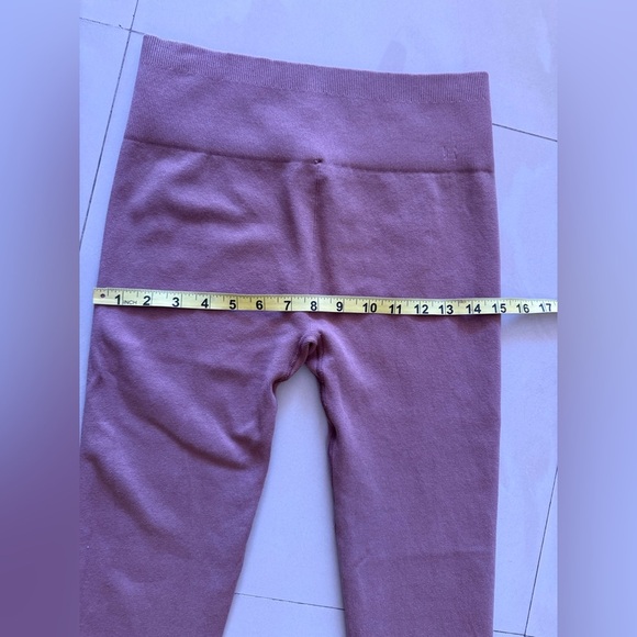 Everlane Leggings Womens M/L Lilac Purple Seamless Ribbed Lounge yoga gym - Picture 7 of 15
